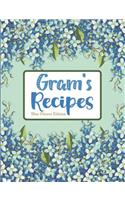 Gram's Recipes Blue Flower Edition