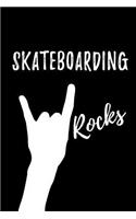 Skateboarding Rocks: Blank Lined Pattern Funny Journal/Notebook as Birthday, Christmas, Game day, Appreciation or Special Occasion Gifts for Skateboarding Lovers