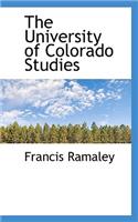 The University of Colorado Studies