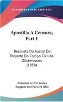 Apostilla a Censura, Part 1