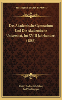 Akademische Gymnasium Und Die Akademische Universitat, Im XVIII Jahrhundert (1886)