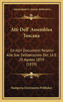 Atti Dell' Assemblea Toscana
