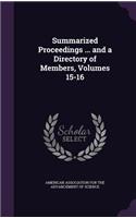 Summarized Proceedings ... and a Directory of Members, Volumes 15-16