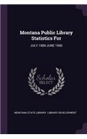 Montana Public Library Statistics for