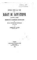 Essai sur la vie Rabaut de Saint-Étienne, pasteur a Nimes