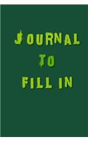 Journal To Fill In