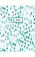 Watercolor Softcover Dot Grid Journal: Teal, Large 8.5 x 11