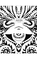 Graph Paper Notebook - Square Grid Tribal Design (Trendy Journals)