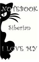 Siberian Cat Notebook: Simple Black and White Notebook, Decorative Journal for Siberian Cat Lover: Notebook /Journal Gift, Decorative Pages,100 pages, 6x9, Soft cover, Mat