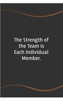 The Strength of the Team is each Individual Member