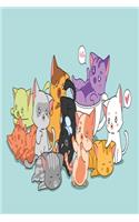 Colorful kittens notebook
