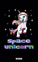 Space Unicorn Notebook: Unicorn Bodybuilding Notizbuch für das Fitnessstudio I Workout Log Book Gewichtheben I Track your Progress Kraftsteigerung Cardio und Kraft A5 Paper