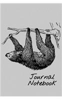 Journal Notebook: Blank Lined Notebook Journal 6" x 9" 120 Pages, Cute Journal To Write In For Sloth Lovers