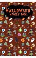Halloween Memory Book: An Activity Book for Kids to Record Their Halloween Day - Coloring - Drawing - Journaling - Graveyard Mix