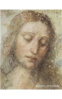 Sketchbook: Leonardo da Vinci - The Head of Christ: 8.5 x 11 Inches - 200 Blank Pages with Borders