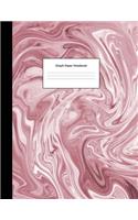 Graph Paper Notebook: Pink Swirl Marble Math Composition Book Quad Ruled 1/4 inch (.25") Squares Graphing Paper for School Students Large, 8.5 x 11 in