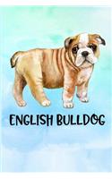 English Bulldog: Cute Puppy Blank Lined Journal Notebook