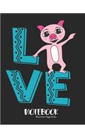 Notebook Blue Love Piggy Series
