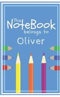 Oliver's Notebook: Personalized Writing Journal with Name for Boys