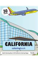 California Coloring Book: 30 Coloring Pages of California State in Coloring Book for Adults (Vol 1)