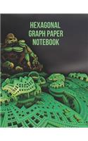 Hexagonal Graph Paper Notebook: Large Graph Paper Hexagon (1/2) 0.50 Inches Diameter Work Book for Design Game Mapping.