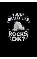 I Just Really Like Rocks, Ok?: College Ruled Line Paper Blank Journal to Write in - Lined Writing Notebook for Middle School and College Students