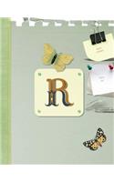 Monogrammed R Dot Grid Bullet Journal