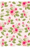 Journal Notebook Shabby Chic Roses Pattern 2: 110 Page Plain Blank Journal For Drawing, Writing, Doodling In Portable 6 x 9 Size.(50 Noteworthy Series Unlined)