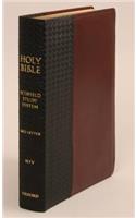 Scofield III Study Bible-NIV: New International Version/Bonded Leather Basketweave Black-Burgundy Leather/ Thumbed Indexed