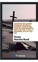 UNIVERSITY OF ILLINOIS STUDIES IN THE SO