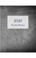 2020 Weekly Planner: Chalkboard Design, Large Combined Week per Page Diary, Month at a Glance, plus Journal or Notebook Pages. Jan 2020-Dec 2020