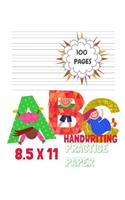 ABC Handwriting Practice Paper: Notebook with Dotted Sheets for K-3 Students 100 Pages 8.5x11(1 Handwriting Practice Paper)