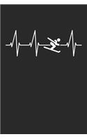 Heartbeat Skiing Notebook - Skiing Training Journal - Gift for Skier - Skiing Diary