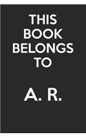 This Book Belongs To A. R.