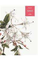Dot Grid Notes 110 Pages: Vintage Floral Premium Notebook for Professionals and Students, Teachers and Writers - Vintage Botanical Drawing White Lilies