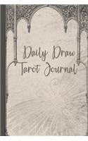 Daily Draw Tarot Journal: Vintage Sepia Border 6x9 Inch Notebook to Record Your Daily Tarot Card Reading