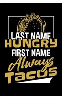 Last Name Hungry First Name Always Tacos