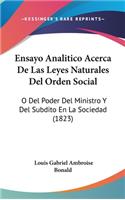 Ensayo Analitico Acerca de Las Leyes Naturales del Orden Social