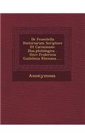 de Fenestella Historiarum Scriptore Et Carminum: Diss.Philologica... Univ.Fridericia Guilelmia Rhenana......(Latin)