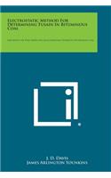 Electrostatic Method for Determining Fusain in Bituminous Coal