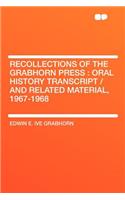 Recollections of the Grabhorn Press