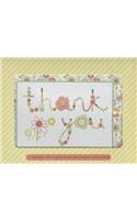 Floral Letters Thank You Cards