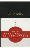 RVR 1960 Biblia Letra Grande Tamaño Manual, negro tapa dura