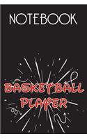 BASKETBALL PLAYER Notebook, Simple Design: Notebook /Journal Gift, Simple Cover Design,100 pages, 6x9, Soft cover, Mate Finish