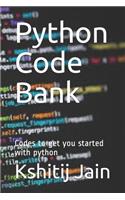 Python Code Bank: Codes to get you started with python