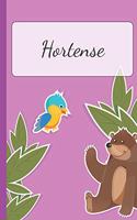 Hortense: Personalized Name Notebook for Girls - Custemized with 110 Dot Grid Pages - Custom Journal as a Gift for your Daughter or Wife -School Supplies or a