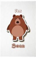 Jax Bear A5 Lined Notebook 110 Pages: Funny Blank Journal For Wide Animal Nature Lover Zoo Relative Family Baby First Last Name. Unique Student Teacher Scrapbook/ Composition Great For H