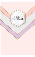 Bullet Journal: Marble + Gold Bullet Journal - 120-Page 1/4 Inch Dot Grid Notebook - 6 X 9 Marble & Gold Perfect Bound Softcover
