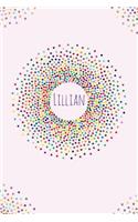 Lillian.: Lillian personalized dot grid journal notebook. Attractive girly personalized name bright modern stylish journal for girls.