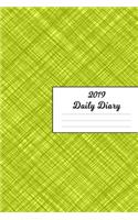 2019 Daily Diary: Yellow Crosshatch Cover January 19 - December 19 Writing Journal Document, Plan & Diarise Your Life, Set Goals & Get Things Done